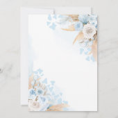 Blauwe Heilige Koe Baby shower Kaart (Achterkant)