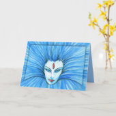 Blauwe heks kaart (Gele Bloem)