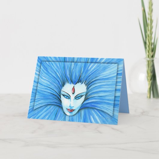 Blauwe heks kaart (Voorkant)