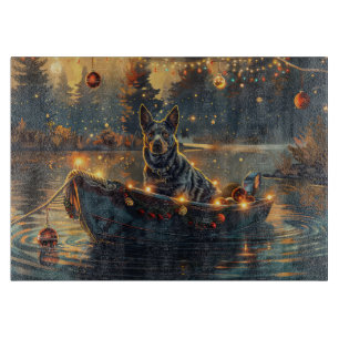 Blauwe Helder Kerstmis Festive Reis Snijplank