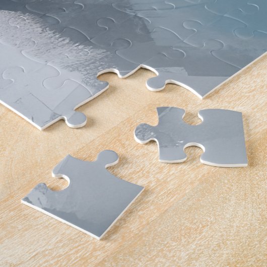 Blauwe heler hond in sneeuw Kerstmis Legpuzzel (Zijkant)