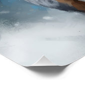 Blauwe heler hond in sneeuw Kerstmis Perfect Poster (Hoek)