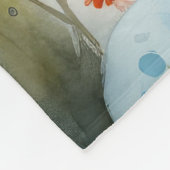 Blauwe heler hond met paaseieren vakantie fleece deken (Hoek)