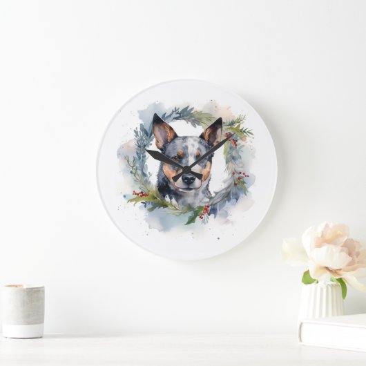 Blauwe heler Kerstkrans feestelijke pup Grote Klok (Huis)