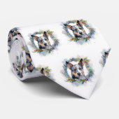 Blauwe heler Kerstkrans feestelijke pup Stropdas (Opgerold)