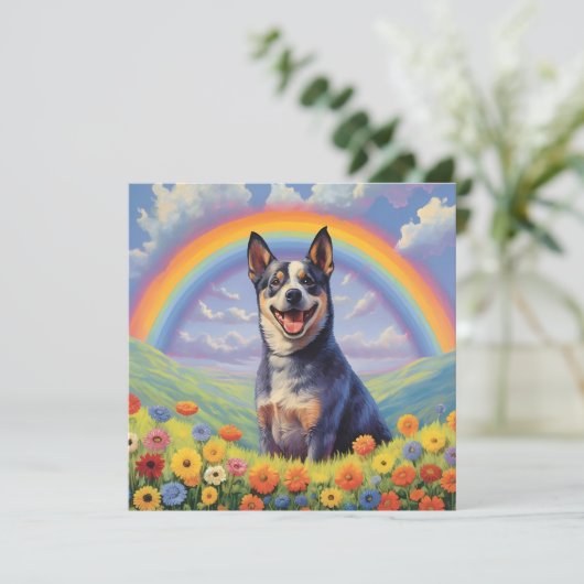 Blauwe heler Memorial Leuke aangepaste hondennaam  (Staand voorkant)