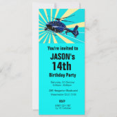 Blauwe helikopter kaart (Voorkant)