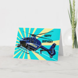 Blauwe helikopter kaart