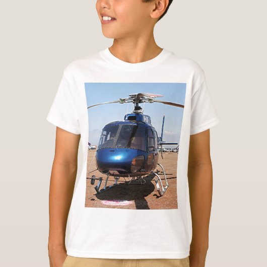 Blauwe helikopter t-shirt (Voorkant)