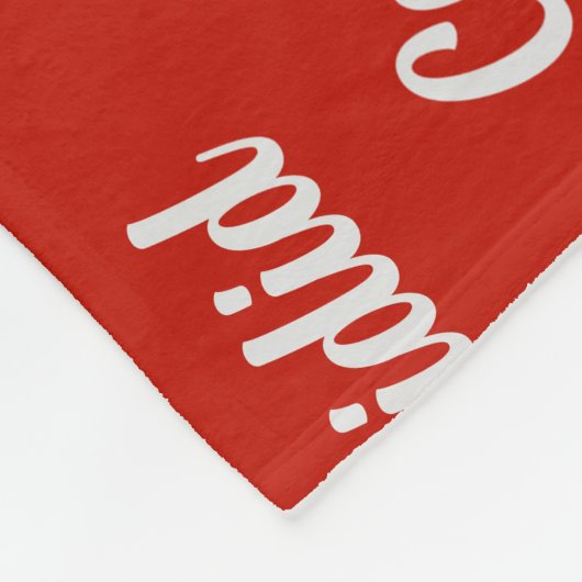 Blauwe Heller Hond met naam Patroon Kerstmis Fleece Deken (Hoek)