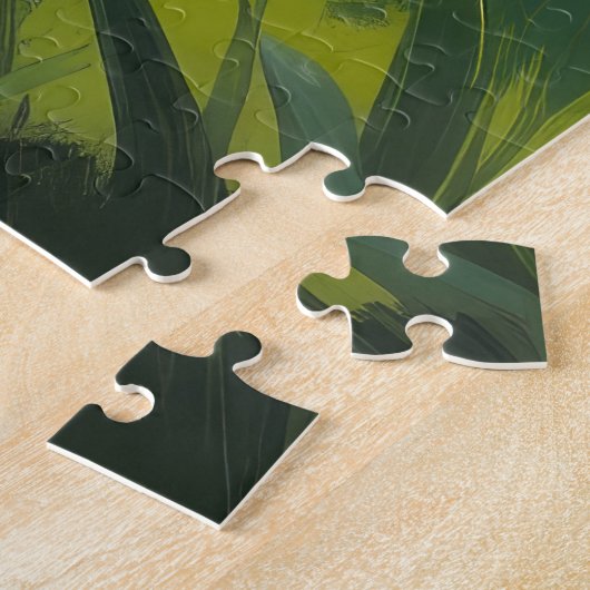 Blauwe Heller Hond Spring Bloemen Schilderen Legpuzzel (Zijkant)