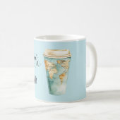 Blauwe Hello World koffiekop Koffiemok (Voorkant rechts)