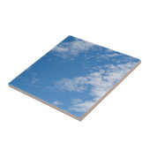 Blauwe hemd met witte wolken keramische tegel tegeltje (Zijkant)