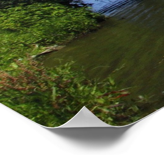 Blauwe hemden boven het Poster van het Otisco-meer (Hoek)