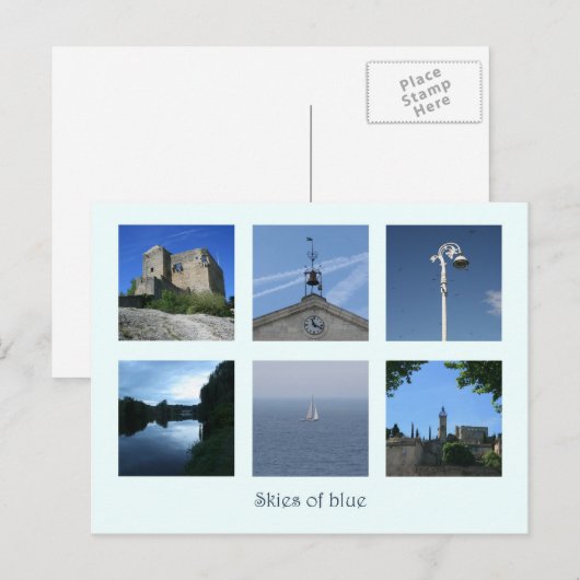 Blauwe hemden briefkaart (Voorkant / Achterkant)