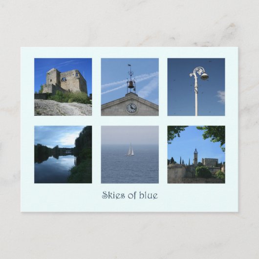 Blauwe hemden briefkaart (Voorkant)