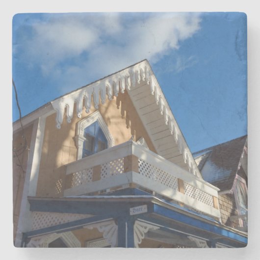 Blauwe hemden en ontbijtkoek - Martha's wijntuin Stenen Onderzetter (Voorkant)