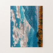 Blauwe hemden over bergen Jigzaag Puzzle Legpuzzel (Verticaal)