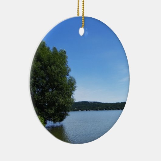 Blauwe hemden over het Otisco Lake Ornament (Rechts)