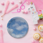 Blauwe hemden papieren bordje (Feest)