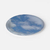 Blauwe hemden papieren bordje (Gekanteld)