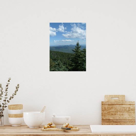 Blauwe hemden poster (Keuken)