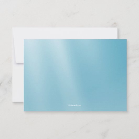 Blauwe hemel Bereavement Dank je Notecard Bedankkaart (Achterkant)