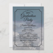 Blauwe hemel boven de Clouds Graduation Party Kaart (Voorkant)