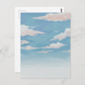 Blauwe hemel briefkaart (Voorkant / Achterkant)