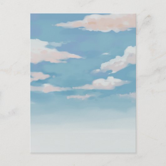 Blauwe hemel briefkaart (Voorkant)