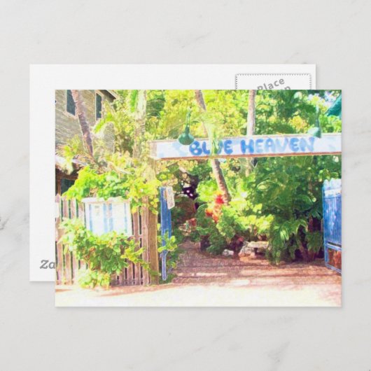 Blauwe hemel briefkaart (Voorkant / Achterkant)