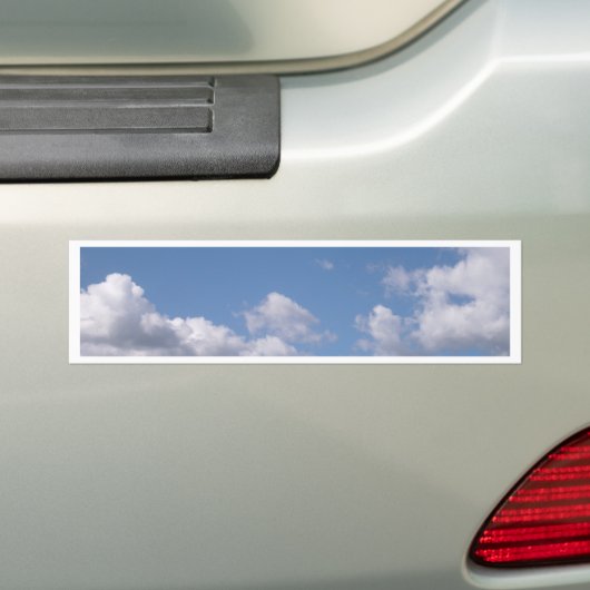blauwe hemel bumpersticker (Op auto)