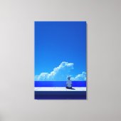 Blauwe hemel canvas afdruk (Voorkant)