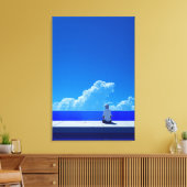 Blauwe hemel canvas afdruk (Insitu (Woonkamer))