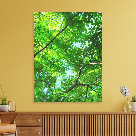 Blauwe hemel canvas afdruk (Insitu (Woonkamer))