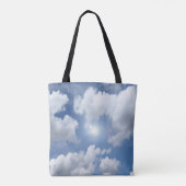 Blauwe hemel Clouds I + jouw tekst & ideeën Tote Bag (Achterkant)