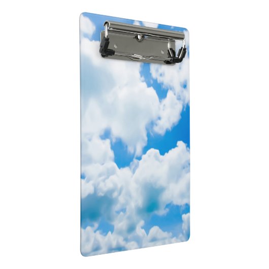 Blauwe hemel Clouds II + jouw tekst & ideeën Mini Klembord (Schuin)