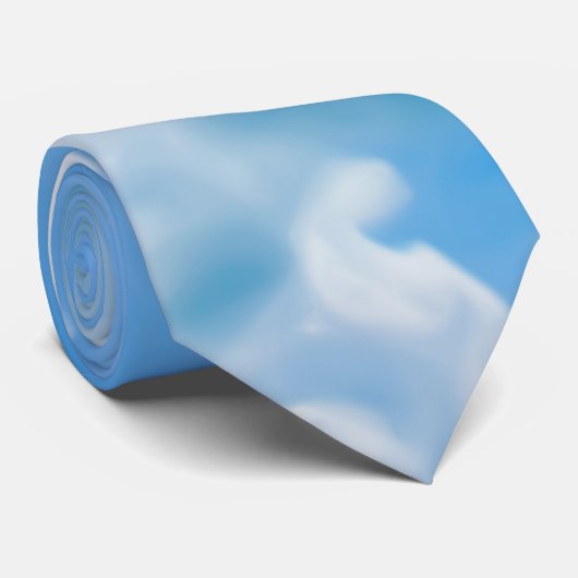 Blauwe hemel Clouds II + jouw tekst & ideeën Stropdas (Opgerold)
