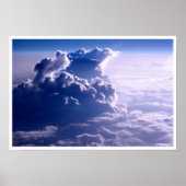 Blauwe hemel door wolken poster (Voorkant)