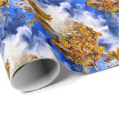 Blauwe hemel en Abstract kunstpatroon voor wolken Cadeaupapier (Rol Hoek)