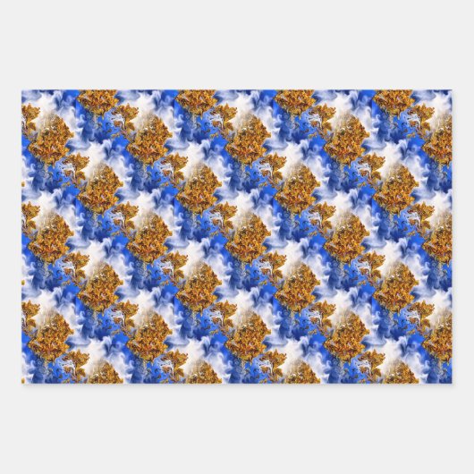 Blauwe hemel en Abstract kunstpatroon voor wolken Inpakpapier Vel (Voorkant)