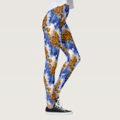 Blauwe hemel en Abstract kunstpatroon voor wolken Leggings (Rechts)