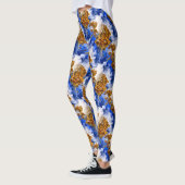 Blauwe hemel en Abstract kunstpatroon voor wolken Leggings (Links)