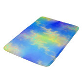 Blauwe hemel en gouden gele blikstrips badmat (Gekanteld)