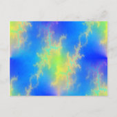 Blauwe hemel en gouden gele blikstrips briefkaart (Voorkant)