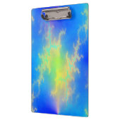 Blauwe hemel en gouden gele blikstrips klembord (Links)