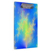 Blauwe hemel en gouden gele blikstrips klembord (Rechts)