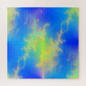 Blauwe hemel en gouden gele blikstrips legpuzzel (Horizontaal)