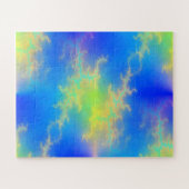 Blauwe hemel en gouden gele blikstrips legpuzzel (Horizontaal)