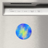 Blauwe hemel en gouden gele blikstrips magneet (Insitu (Vaatwasser))